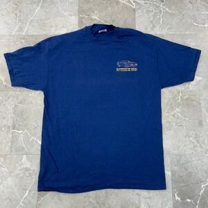 Vintage Corvette Graphic Tee Mens XL Bloomington Gold Embroidered Short Sleeve